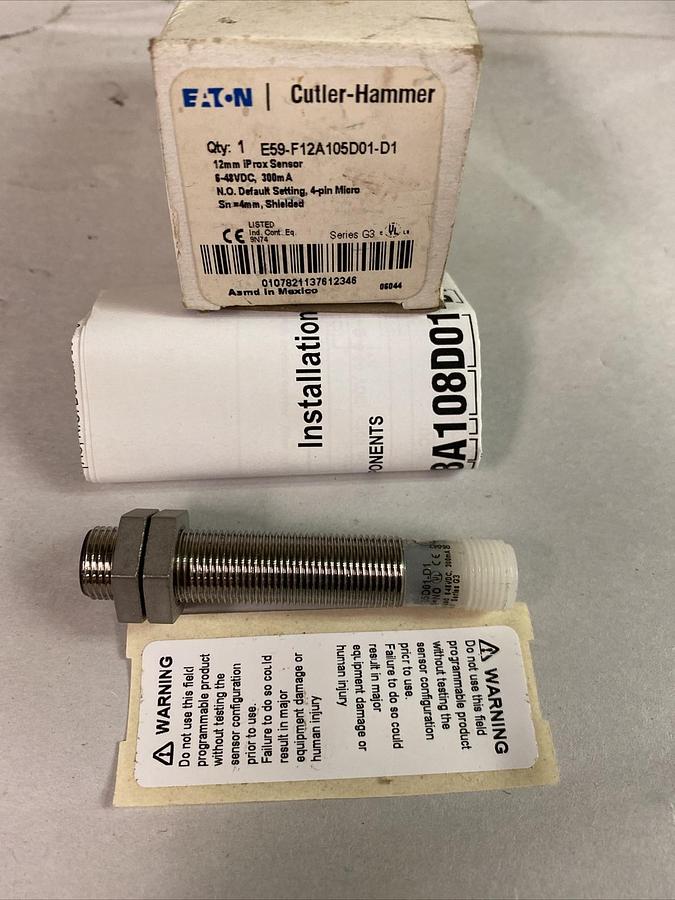 Used EATON CUTLER HAMMER,E59-F12A105D01-D1, PROXIMTY SENSOR NOS