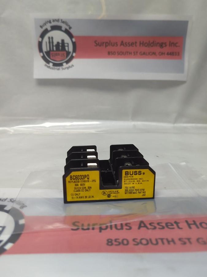 COOPER BUSSMANN,BC6033PQ,FUSE HOLDER 600V 30A NOS