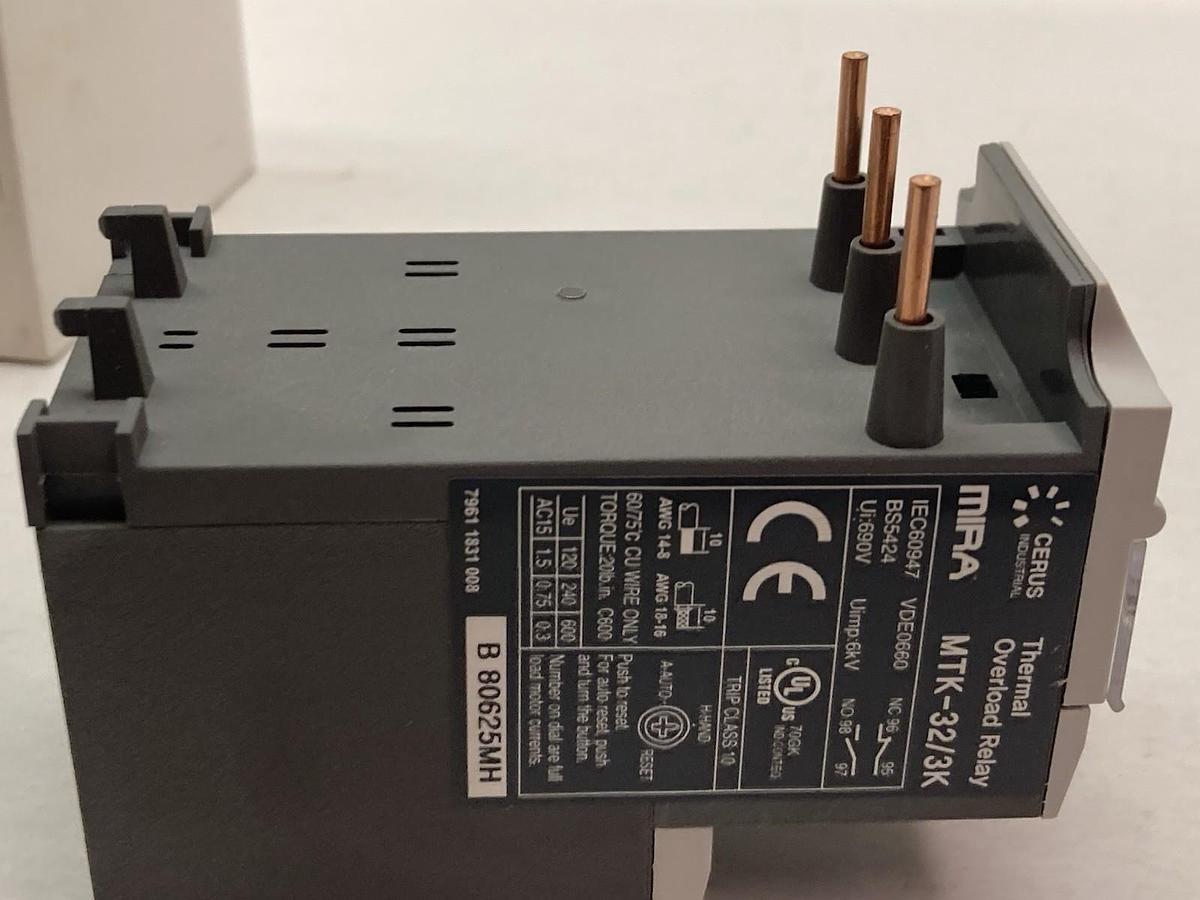Cerus Industrial,MTK-32/3K 0.25S,Thermal Overload Relay 50/60Hz