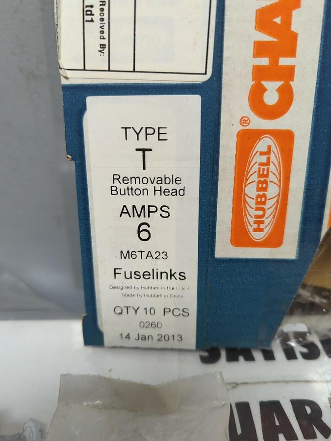 HUBBELL-CHANCE,M6TA23,TYPE-T FUSE LINK REMOVEABLE HEAD 23 IN LENGTH LOT OF 10