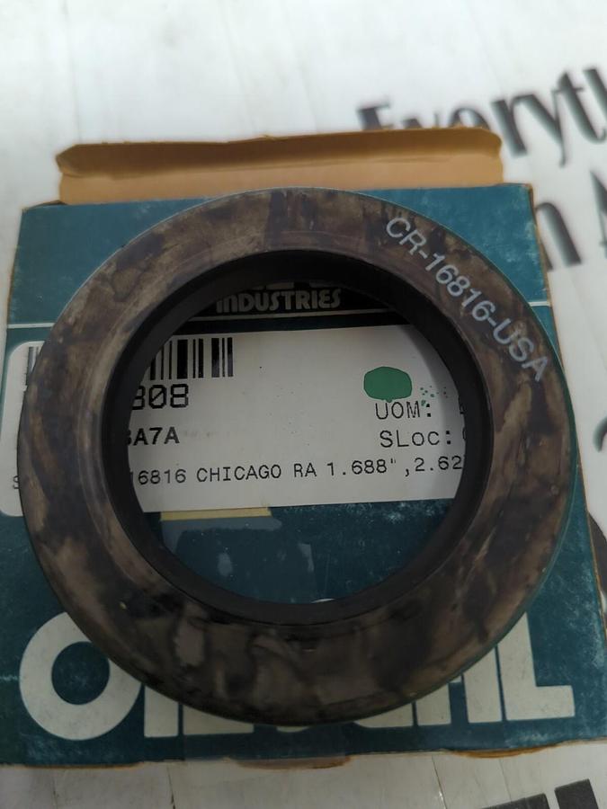 CHICAGO RAWHIDE,16816,OIL SEALS 1.688 IN X 2.627 IN LOT OF 2 NOS