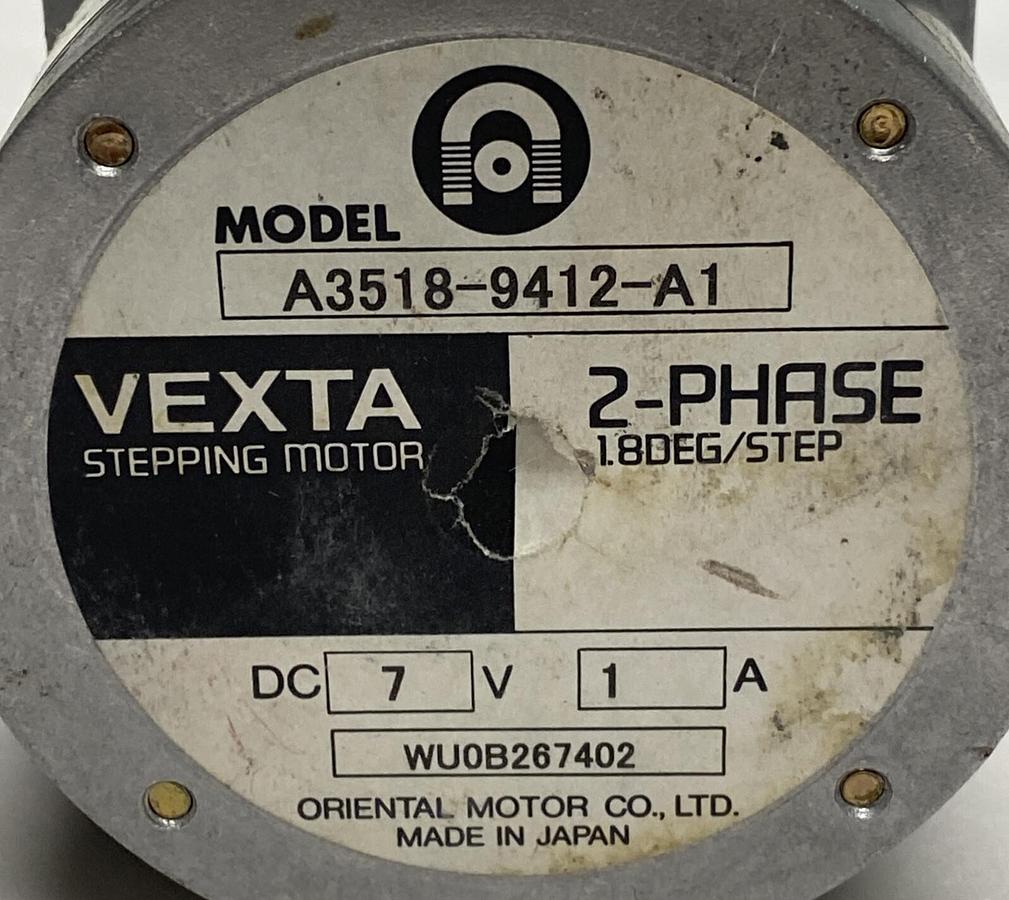 Used ORIENTAL MOTOR VEXTA,A3518-9412-A1, STEPPING MOTOR 2 PHASE 7V 1A