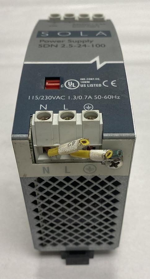 Used Sola,SDN 2.5-24-100,Power Supply 24VDC 2.5A