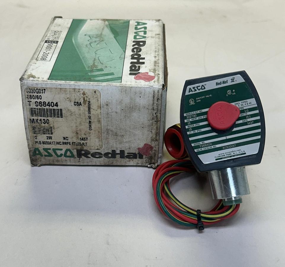 ASCO,8030G017,SOLENOID VALVE 1/2INCH 2W 480/60V NOS
