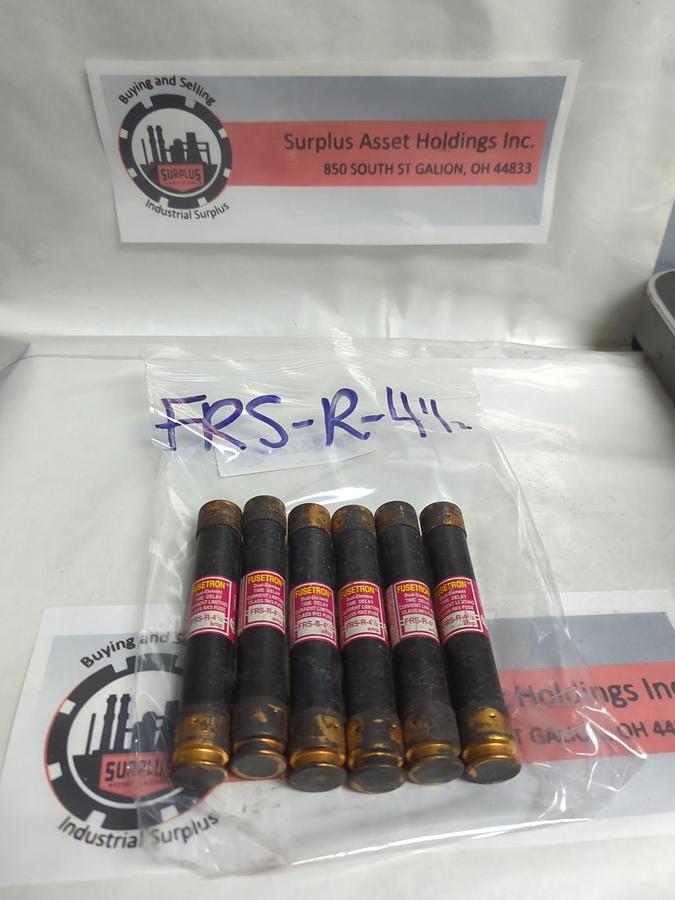 Used COOPER BUSSMANN,FRS-R-4-1/2,FUSETRON 4-1/2 AMP FUSE LOT OF 6 PRE-OWNED