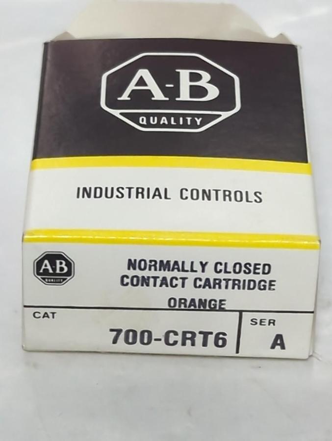 ALLEN BRADLEY,700-CRT6,NORMALLY CLOSED CONTACT CARTRIDGE ORANGE SERIES A NOS