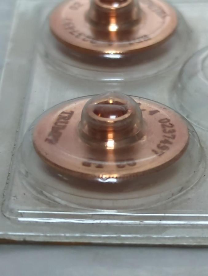 TRUMPF,0237497,CHROME PLATED LASER MACHINE NOZZLE 1.4MM/M8/ECE PACK OF 2 NOS