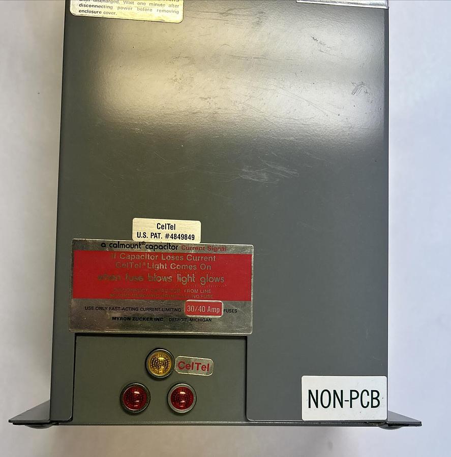 Used MYRON ZUCKER,KIM43015-3,CAPACITOR 18AMP 480V 3PHASE 60HZ