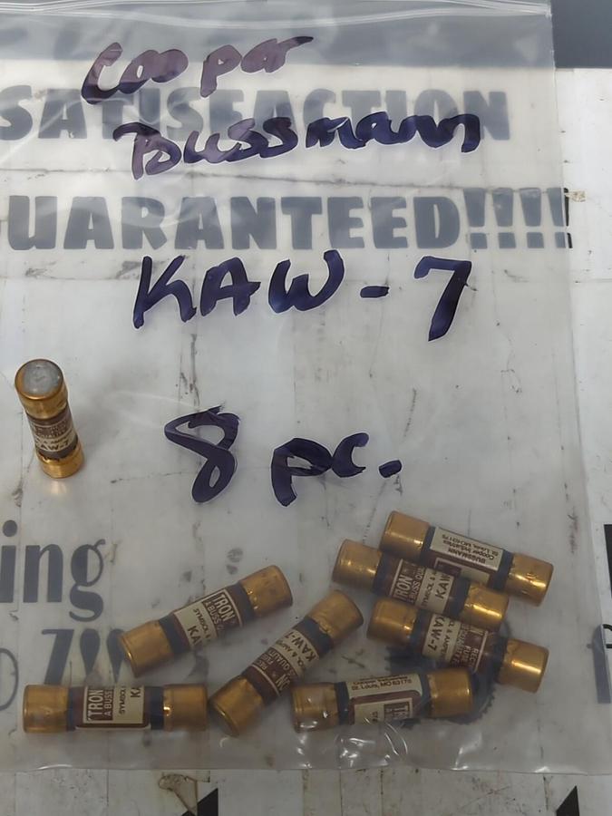 COOPER BUSSMANN,KAW-7,RECTIFIER FUSES LOT OF 8 NOS