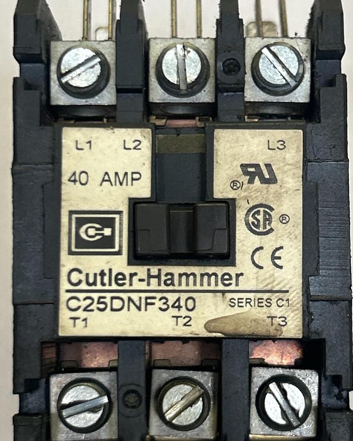 Used CUTLER-HAMMER,C25DNF340,CONTACTOR