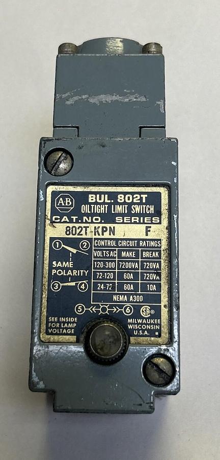 Used ALLEN BRADLEY,802T-KPN,LIMIT SWITCH