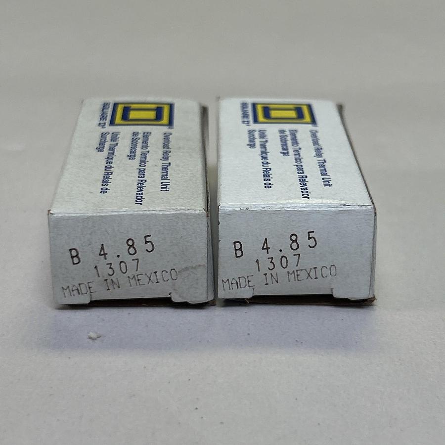 SQUARE D,B4.85,THERMAL OVERLOAD HEATER ELEMENT LOT OF 2 NOS