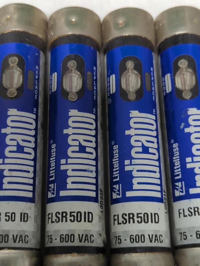 LITTELFUSE,FLSR 50ID,INDICATOR 50 AMP 600 VOLT FUSES BOX OF 8 NOS