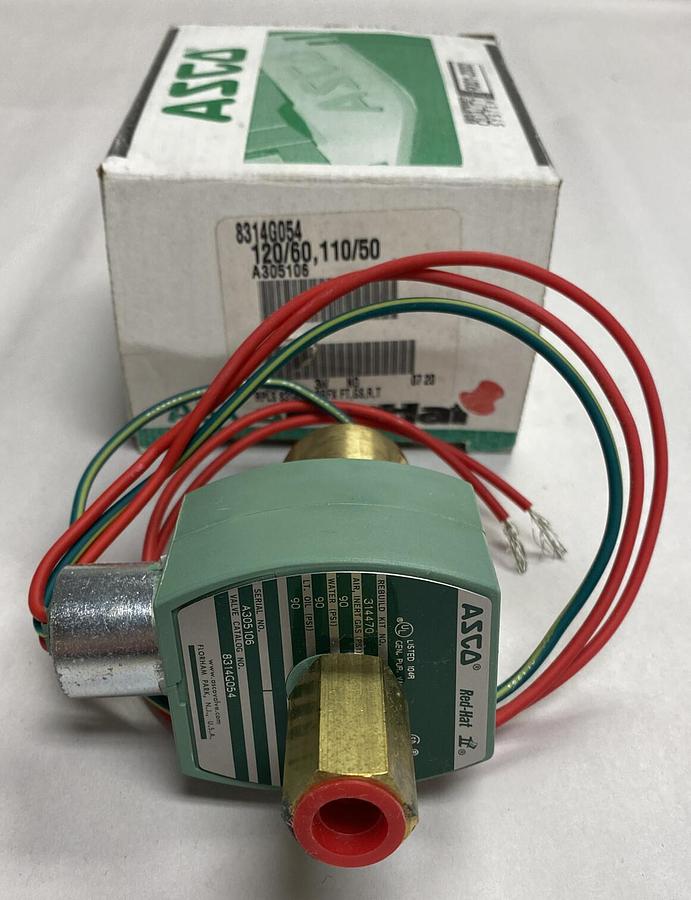 Asco,8314G054,Solenoid Valve 1/4 Inch 120V NOS