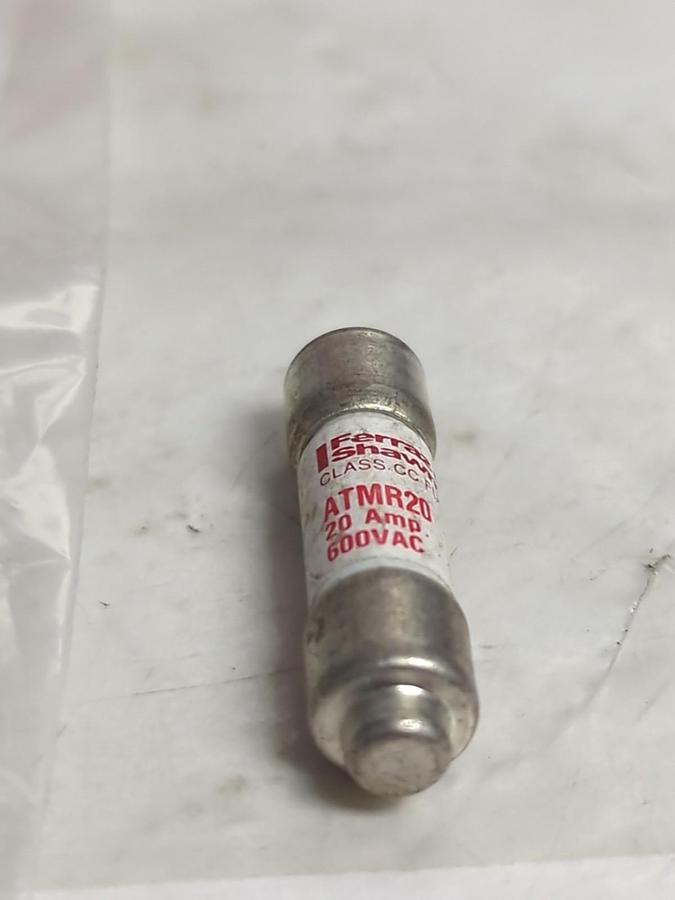 Used FERRAZ SHAWMUT,ATMR20,CLASS CC 20 AMP FUSE LOT OF 9 PRE-OWNED