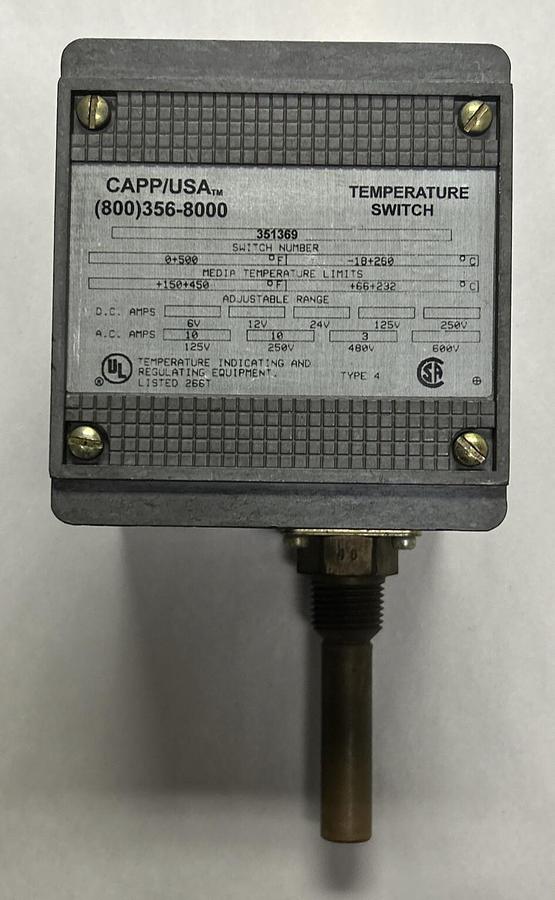 CAPP/USA,351369,TEMPERATURE SWITCH NOS