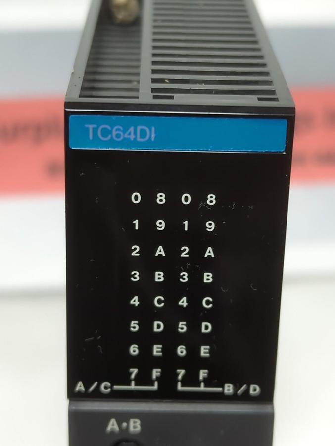 Used TOSHIBA,TC64D1,PROVISOR PROGRAMMABLE CONTROLLER INPUT MODULE 24VDC 7mA PRE-OWNED