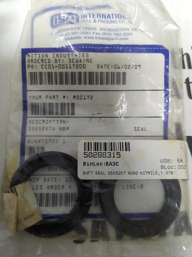 NBR,35X52X7A,SHAFT SEALS LOT OF 4 NOS