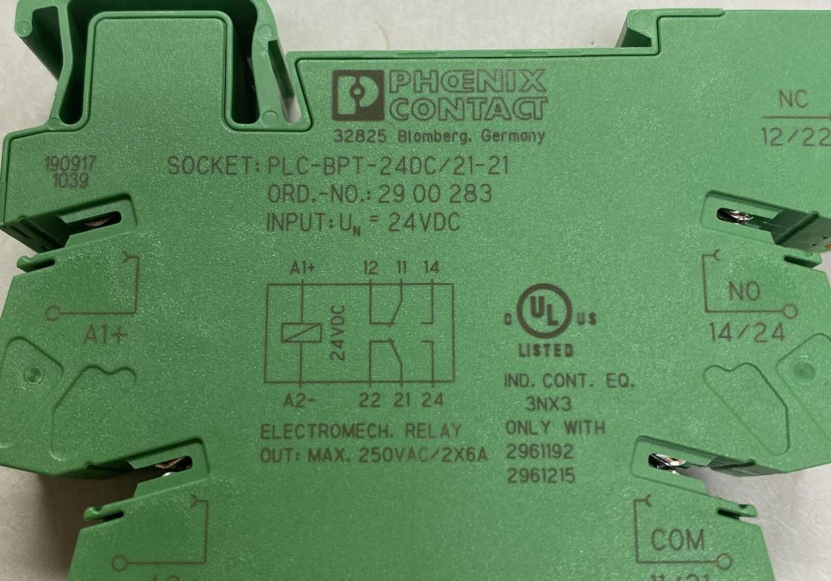 PHOENIX CONTACT,PLC-BPT- 24DC/21-21,BASIC TERMINAL BLOCK NEW NO BOX