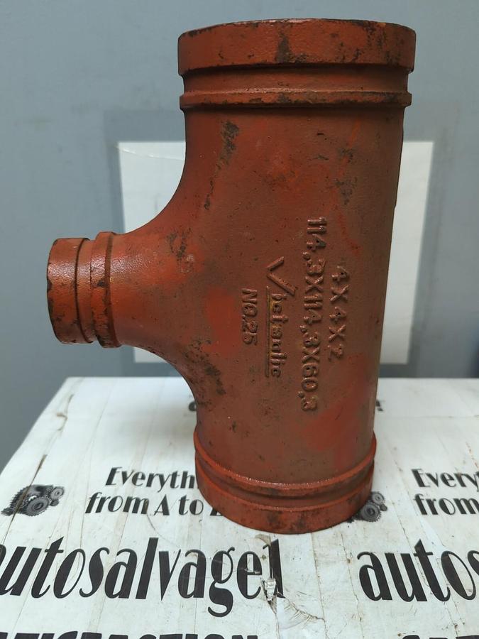 VICTAULIC,NO.25,4 IN X4 IN X2 IN TEE FITTING NOS
