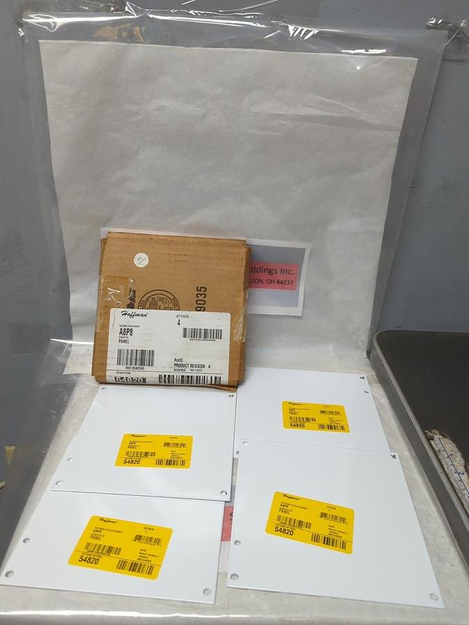 HOFFMAN,A8P8,PANEL 6-3/4X6-7/8X1/16 INCH PACK OF 4 NOS