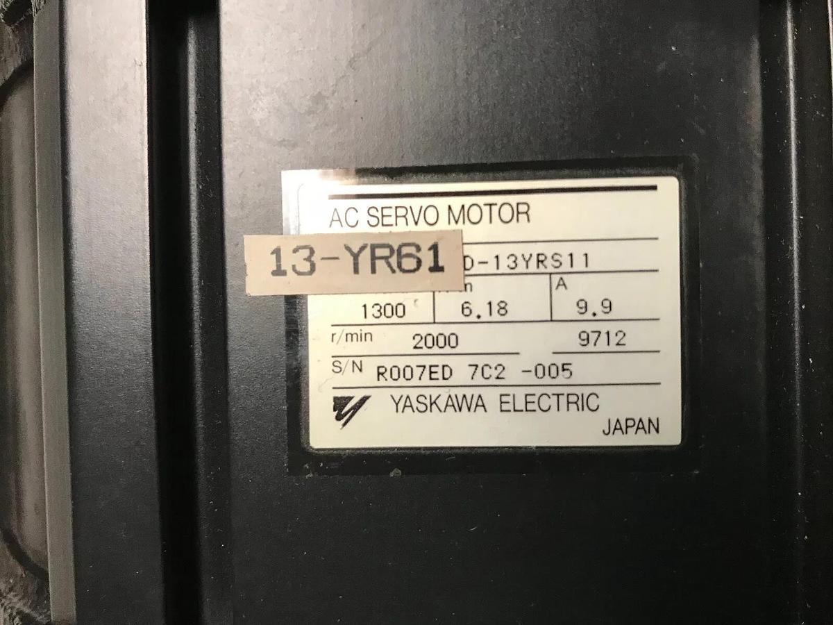 Used Yaskawa,USADED-13YR61,Servo Motor with encoder UTMAN-B15AS19BK