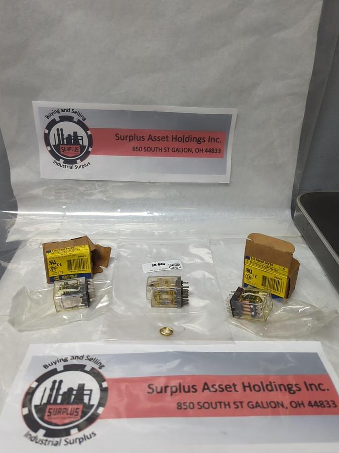 SQUARE D,8501-RS4P14V20,MINIATURE GP RELAY SER C 120V 50/60HZ 3A LOT OF 3 NOS