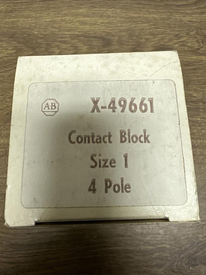 Allen Bradley,X-49661,Contact Block Size 1 4 Pole