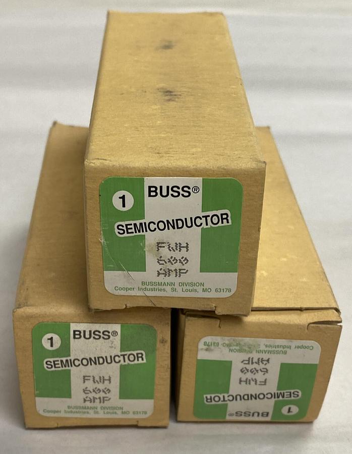 Used Bussmann,FWH600,Semi Conductor Fuse Lot Of 3 NOS
