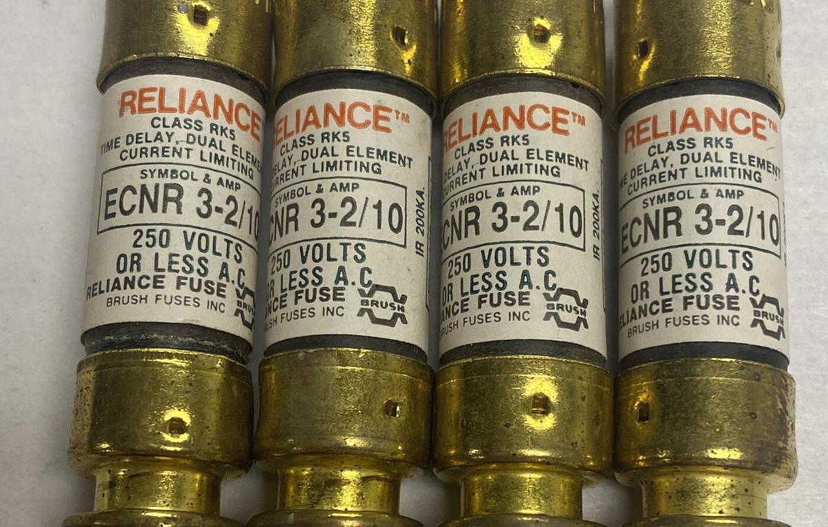 Reliance,ECNR 3-2/10,Fuse Lot Of 4 NOS