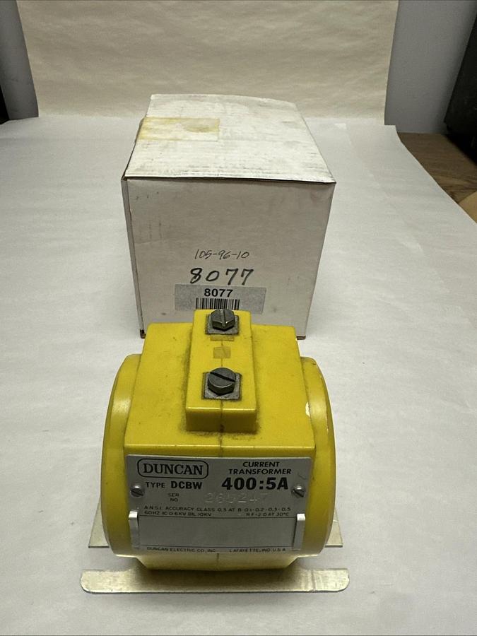 Used Duncan,DCBW,400:5A Current Transformer