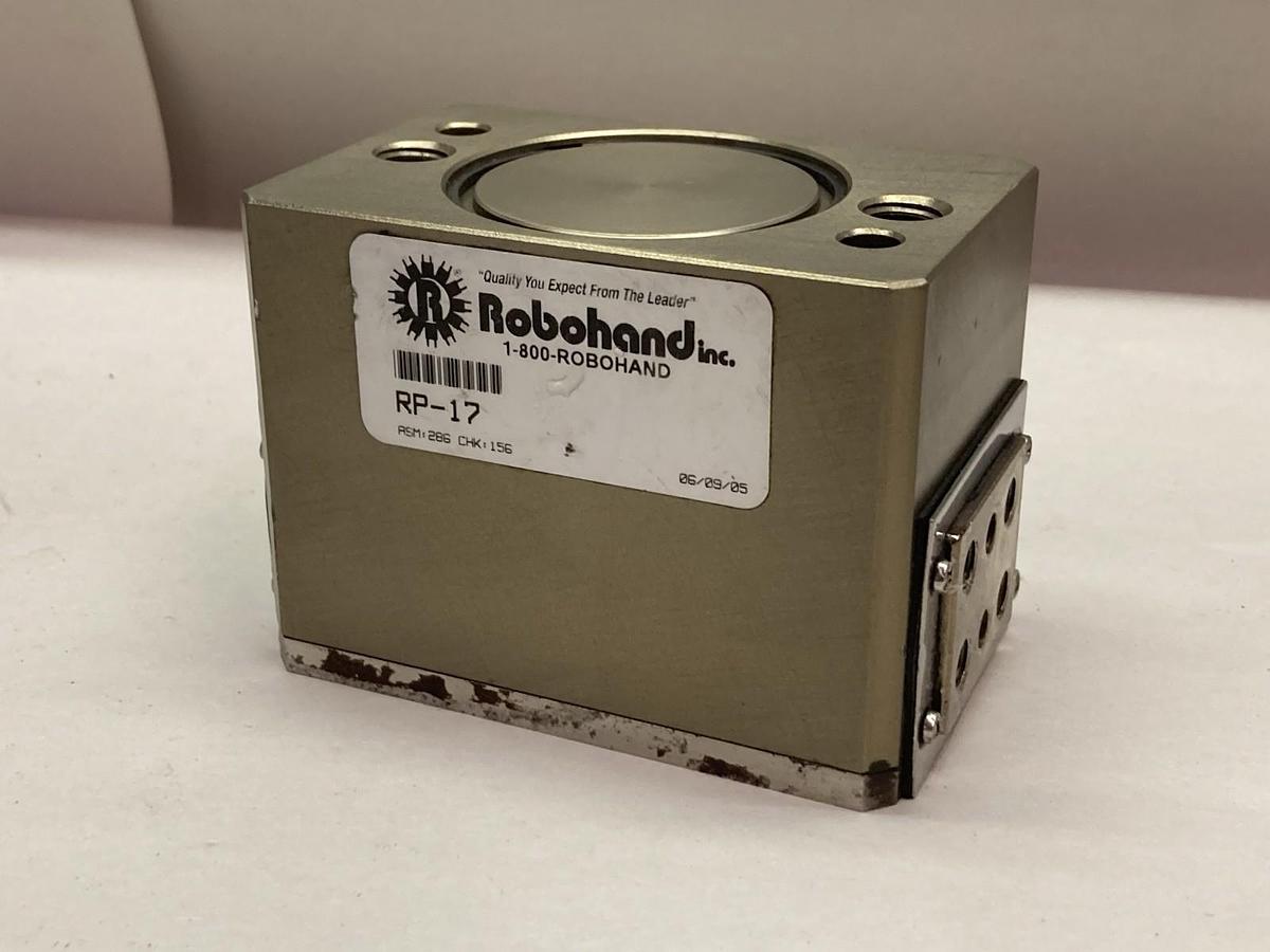 Used Robohand,RP-17,Pneumatic Parallel Gripper 1.813 Inch Bore X 0.75 Inch Stroke
