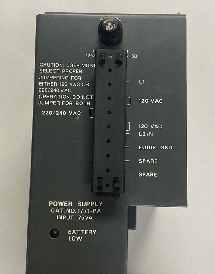 Used ALLEN BRADLEY,1771-PA,POWER SUPPLY 1/.5A 120-220V