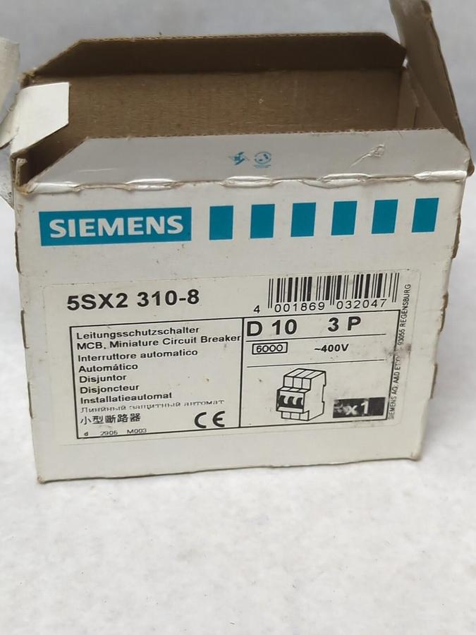 SIEMENS,5SX2 310-8,CIRCUIT BREAKER 3-POLE NOS