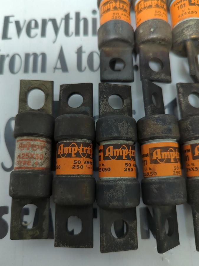 SHAWMUT,A25X50,AMP-TRAP TYPE-4 FUSES LOT OF 13 NOS