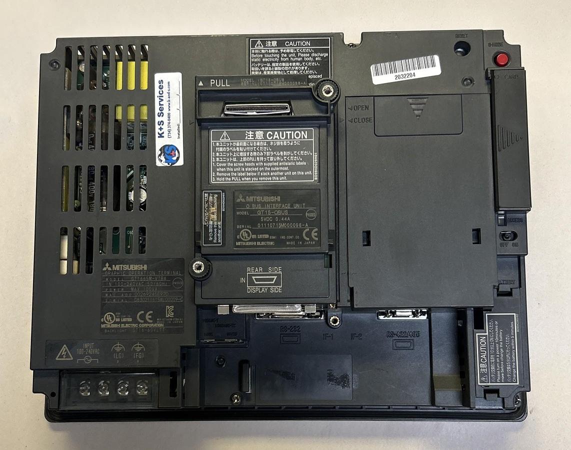 Used MITSUBISHI,GT1665M-VTBA,OPERATOR INTERFACE TOUCHSCREEN