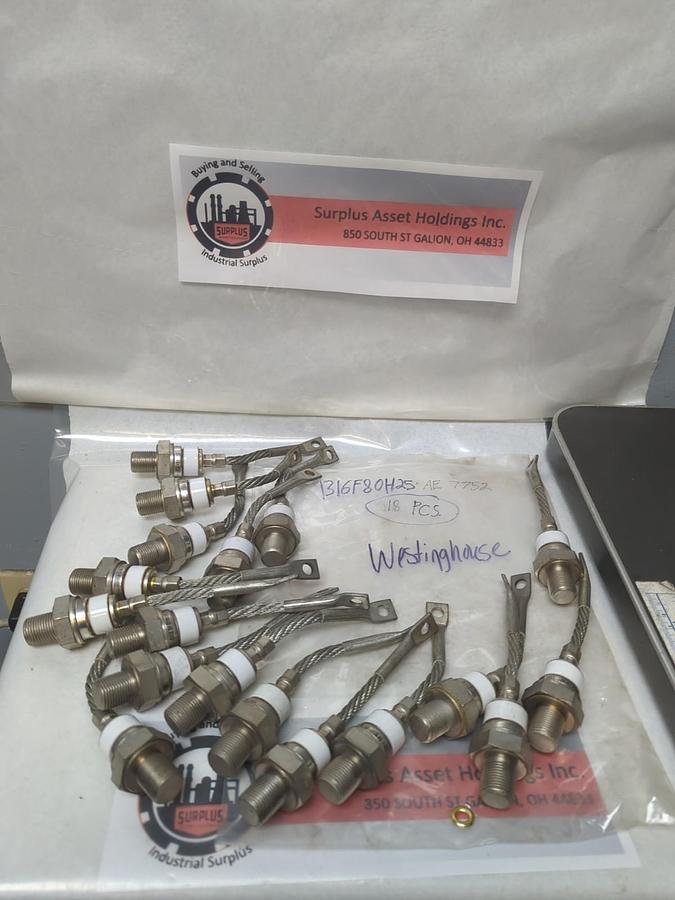 Used WESTINGHOUSE,1316F80H25,RECTIFIER DIODE LOT OF 18 PRE-OWNED