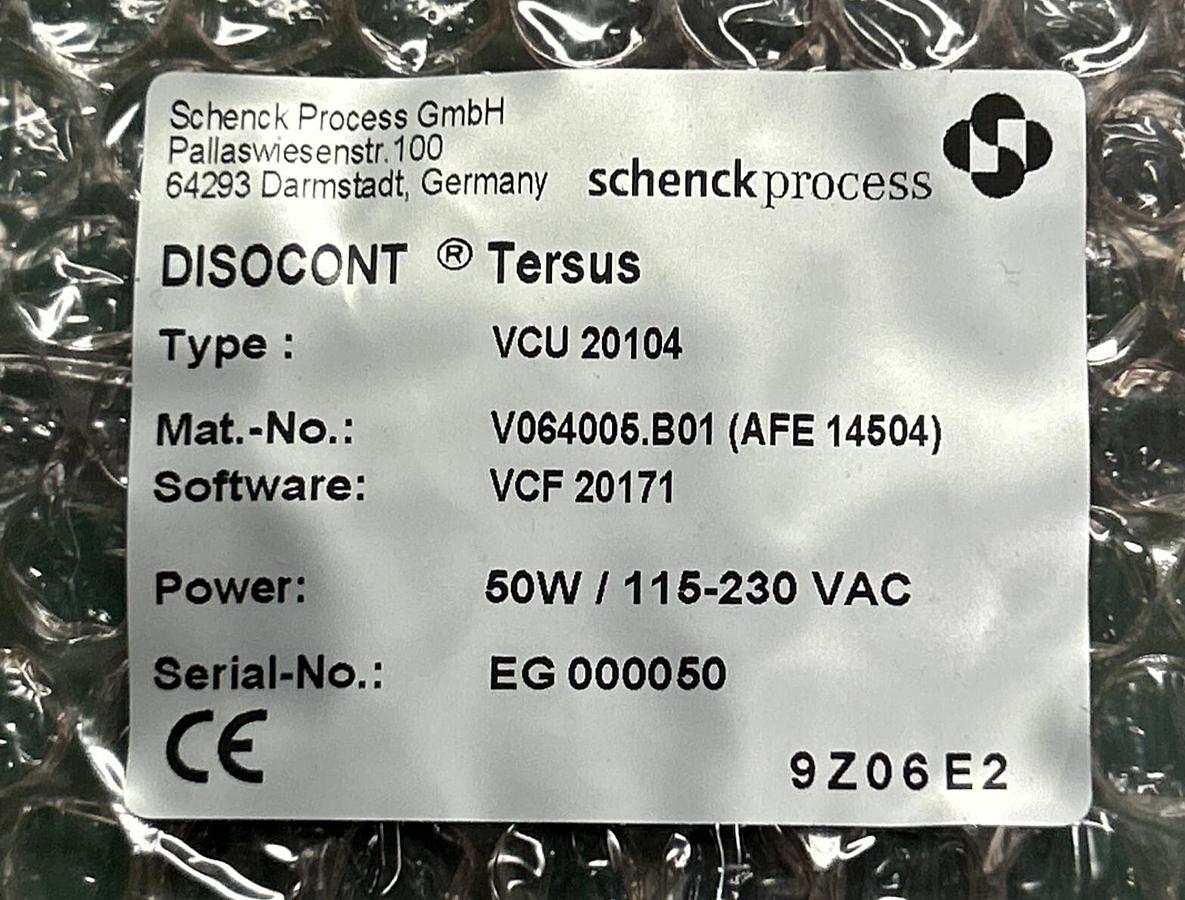 SCHENCK PROCESS,V064005.B01,DISOCONT TERSUS CONTROL UNIT NEW