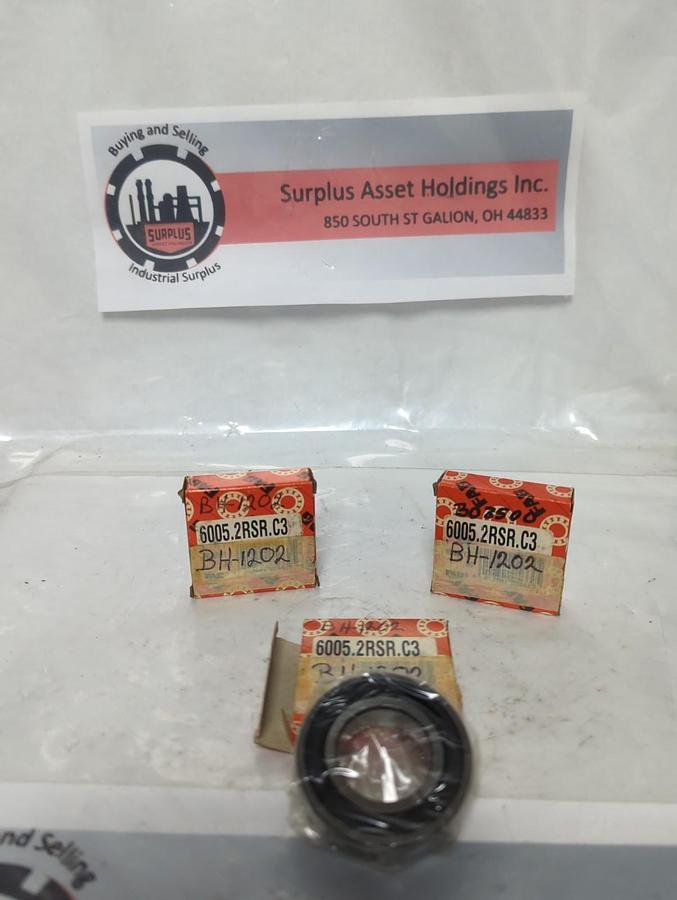 FAG,6005 2RSR C3,SEALED DEEP GROOVE BALL BEARING LOT OF 3 NOS