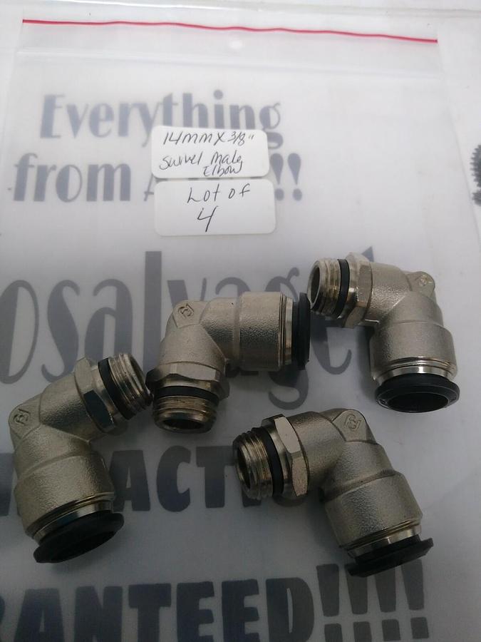 UNBRANDED,NA,TUBE SWIVEL MALE ELBOW 14MMX3/8 IN LOT OF 4 NOS