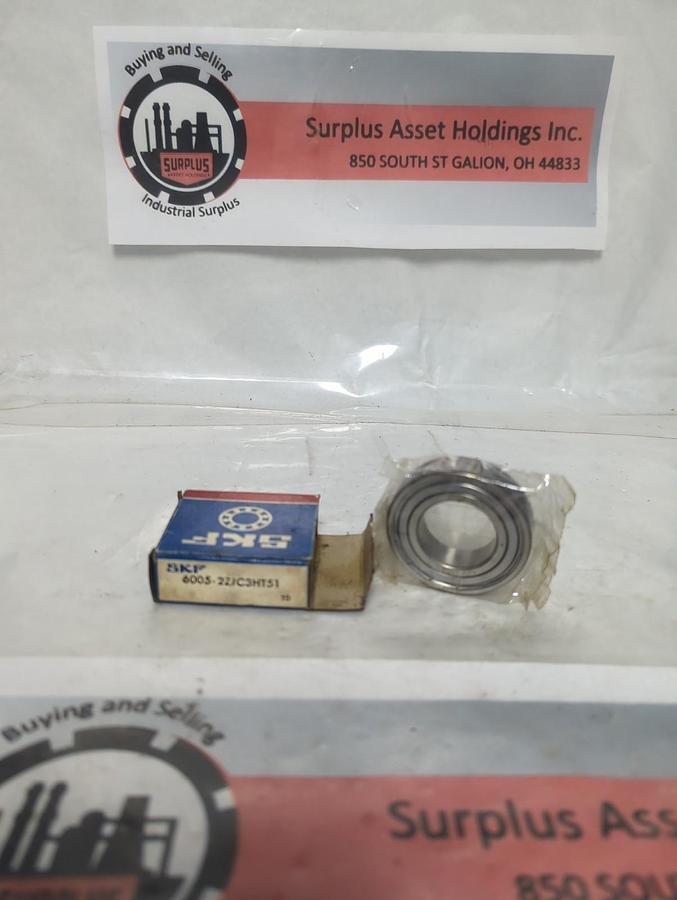 SKF,6005-2Z/C3HT51,SHIELDED DEEP GROOVE BALL BEARING NOS
