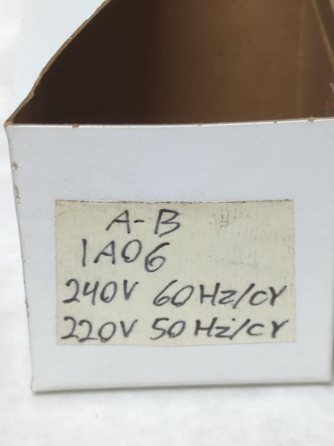 Used ALLEN-BRADLEY,1A06,COIL 240V 60HZ/CY 220V 50HZ/CY PRE-OWNED