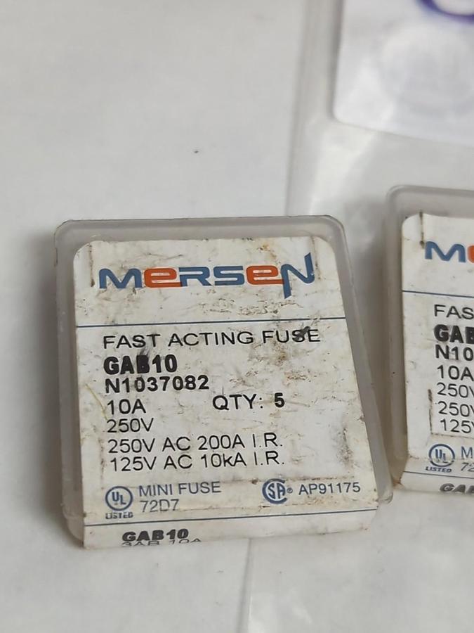 MERSEN,GAB-10,FAST ACTING 10 AMP FUSE LOT OF 20 NOS