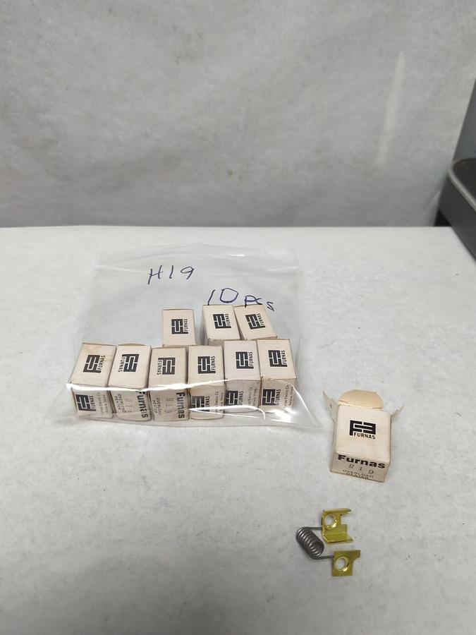 FURNAS,H19,THERMAL OVERLOAD HEATER LOT OF 10 NOS