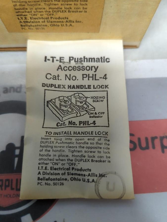I.T.E. SIEMENS,PHL-4,PUSH-O-MATIC DUPLEX HANDLE LOCK LOT OF 67 NOS