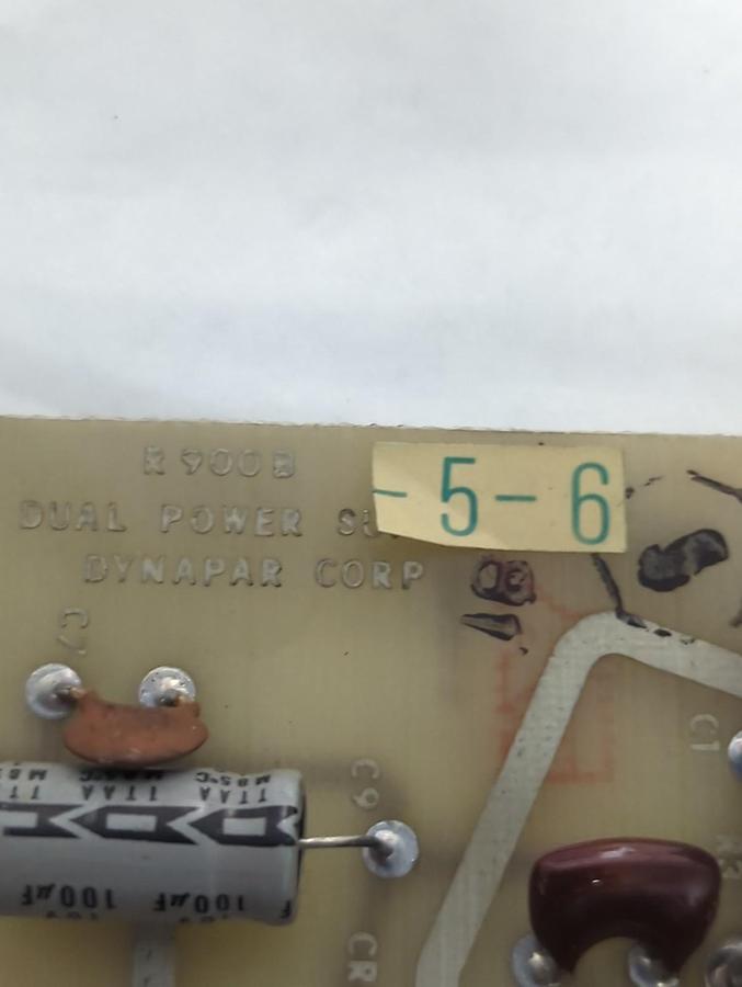 Used DYNAPAR,R900B-5-6,DUAL POWER SUPPLY BOARD PRE-OWNED