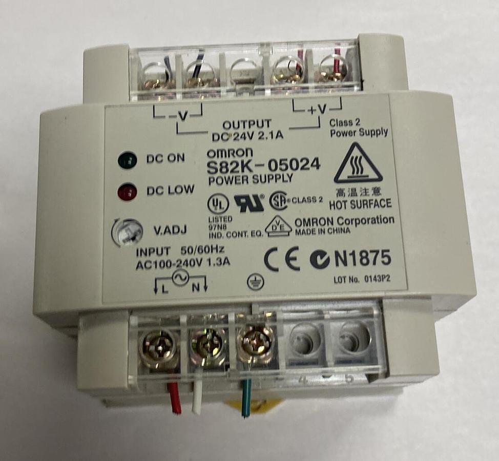 Used ORMON,S82K-05024,POWER SUPPLY 100 to 240VAC 1.3A