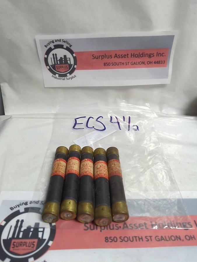 Used ECON,ECS 4-1/2,TIME-DELAY 4-1/2 AMP FUSE LOT OF 5 PRE-OWNED