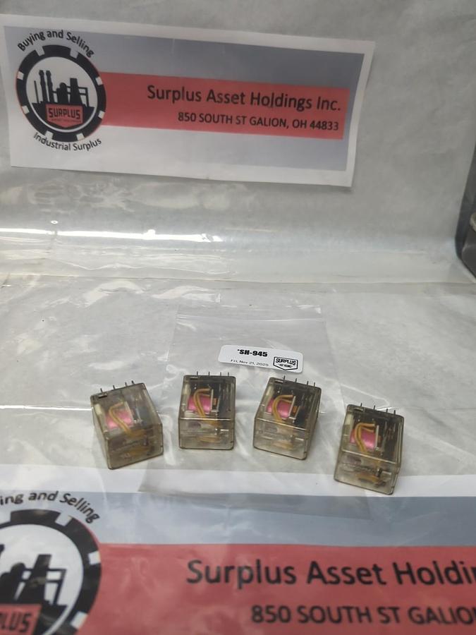 Used FUJITSU,FLR-263-A120/04CS,RELAY 14-PIN 120VAC LOT OF 4 PRE-OWNED