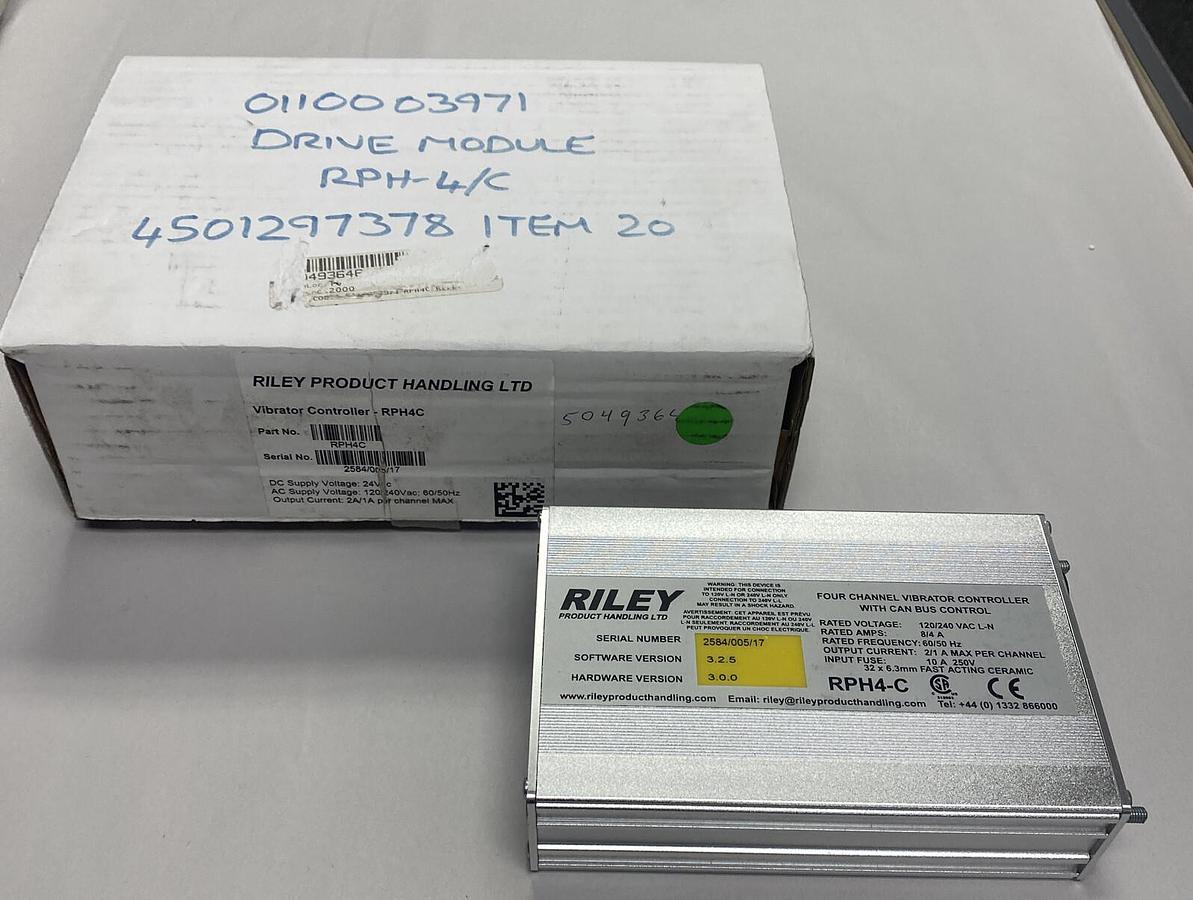 RILEY PRODUCTS,RPH4-C,FOUR CHANNEL VIBRATOR CONTROLLER W/ CAN BUS CONTROL NOS